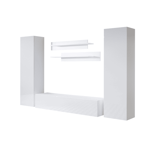 Móvel de sala Sala de estar e jantar Branco 260x40x165 3 portas Luke 7 Muebles Bonitos
