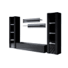 Móvel de sala Sala de estar e jantar Preto 260x40x165 3 portas LED Luke 8 Muebles Bonitos