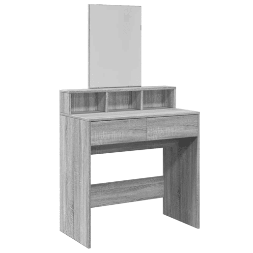 Penteadeira - Toucador com espelho 80x41x144,5 cm cinzento sonoma
