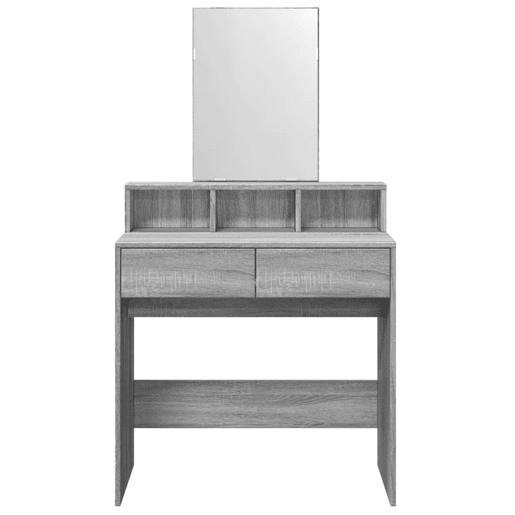 Penteadeira - Toucador com espelho 80x41x144,5 cm cinzento sonoma