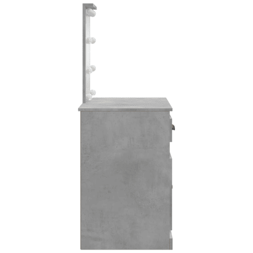 Penteadeira - Toucador com luzes LED 90x42x132,5 cm cinzento cimento