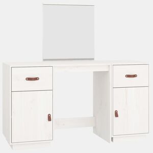 Conjunto de Penteadeira - Toucador com espelho pinho maciço branco
