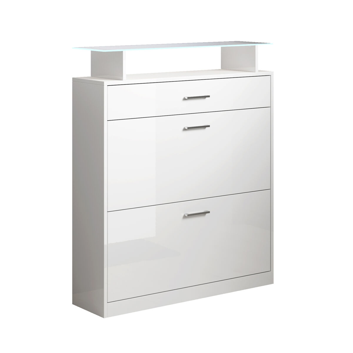 Recibidor zapatero Entrada Pasillo 2 puertas 1 cajón LED Paola 89