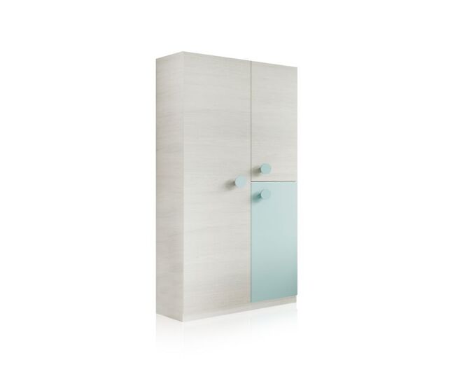 Armario snuba blanco alpes - verde acqua 90 x 200 x 52 cm