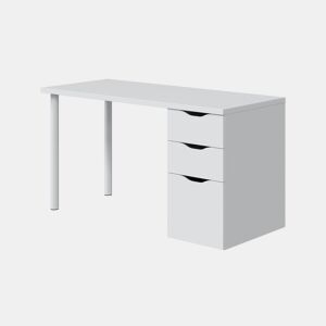 Mesa de escrita Athena Artik White (Branco mate) 138 x 74 x 60cm cm