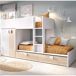 Cama tren Matt camas con armario y cajones 275x102 Cama tren Matt camas con armario y cajones 275x102 Blanco