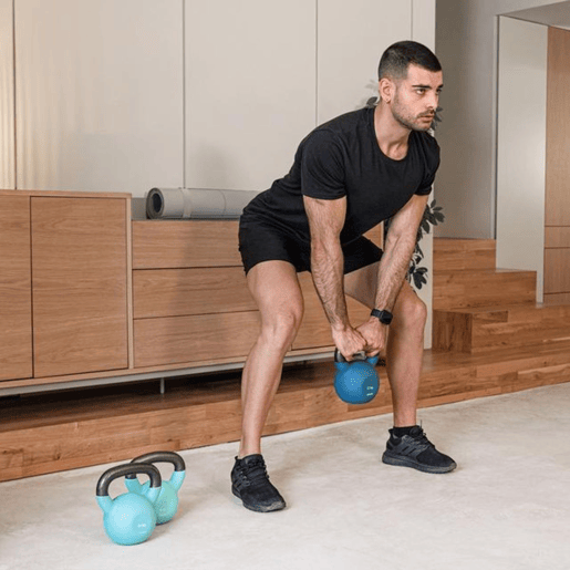 Cecotec Kettlebell com revestimento de neoprene. 12 kg Ferro fundido. Pega ergonómica. Design estético e fácil de limpar.