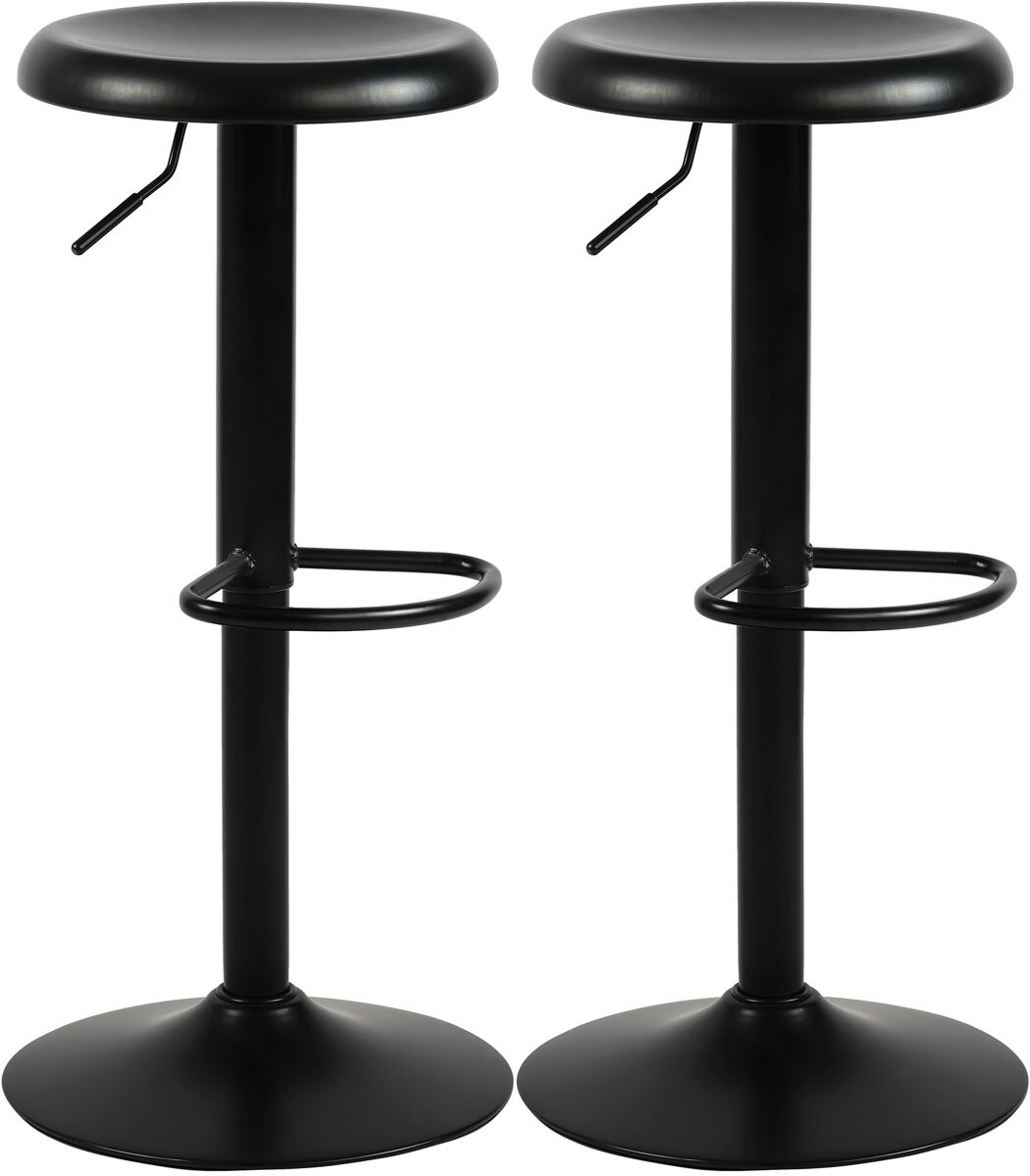 Juego de 2 taburetes de bar williston metal negro 38.5x38.5x58 cm