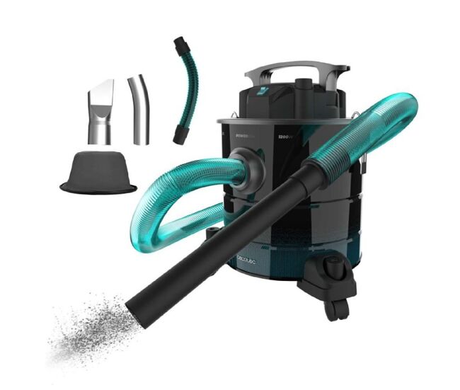 Cecotec aspirador de cenizas de 20l conga ash 5000 free. 1200w, poder de succión 18kpa, tubo con recubrimiento metálico
