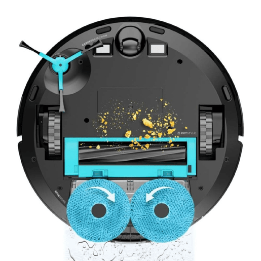 Cecotec Aspirador Robot e Limpa-Pavimentos com IA Conga 9990 AI Spin Revolution Ultra Power. 10000Pa, Navegação Inteligente
