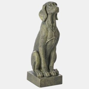Figura decorativa de jardim NAIROBI Cão Verde