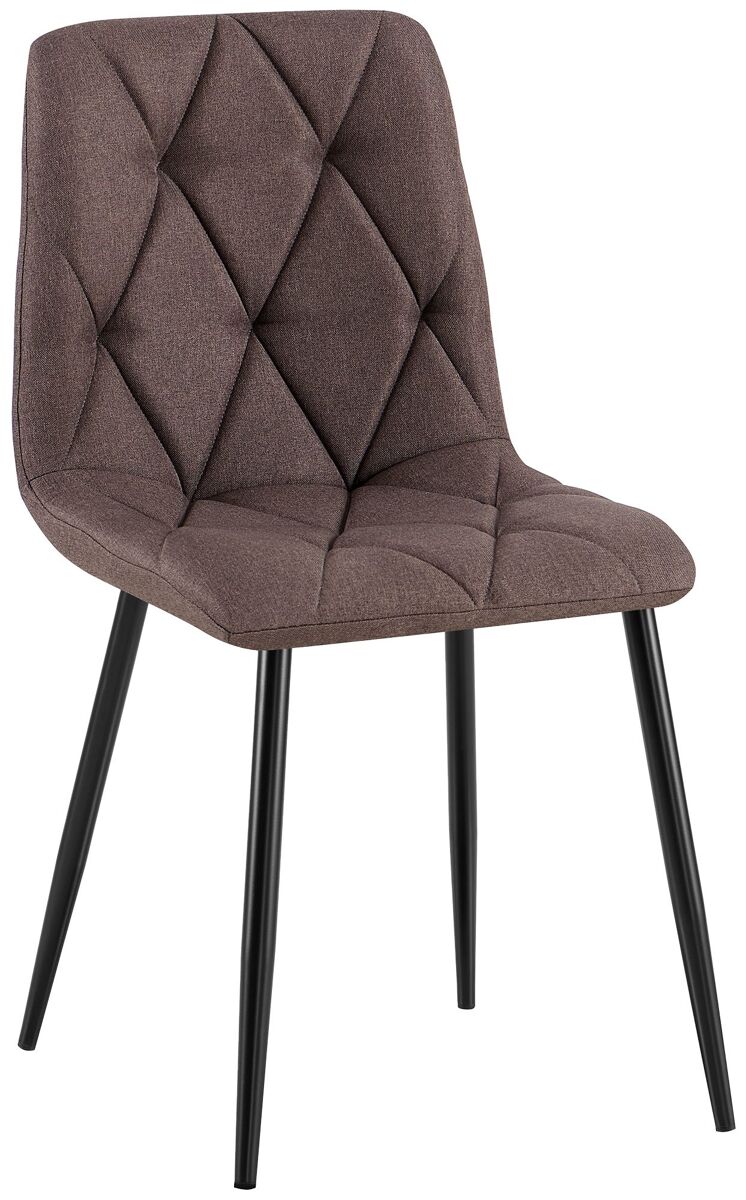 silla de comedor clairton tela marron 55x45x85 cm