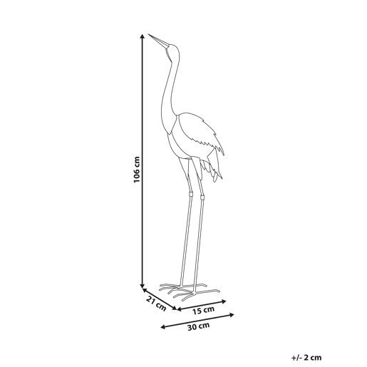 Figura decorativa de jardim BOFFA Garça Castanho