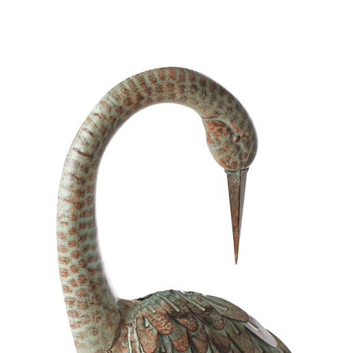 Figura decorativa de jardim BEYLA Garça Castanho