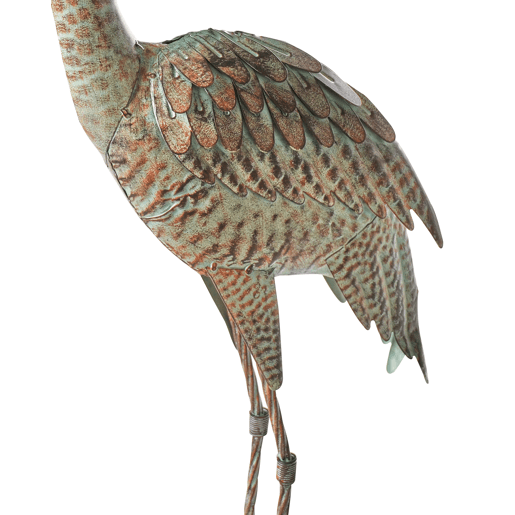 Figura decorativa de jardim BEYLA Garça Castanho