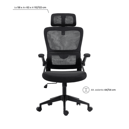 Cadeira de mesa com rodízios ErgoFlex