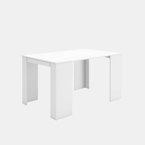 Mesa Consola Extensível, Cozinha, Sala de jantar, 140x90x77cm, Para 6 pessoas, Mesa de Jantar, Branco
