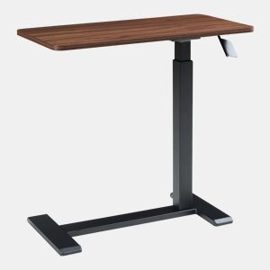 Mesa para computador portátil regulável em altura Klirg 66-92x68x36 cm aspeto nogueirapreto en.casa