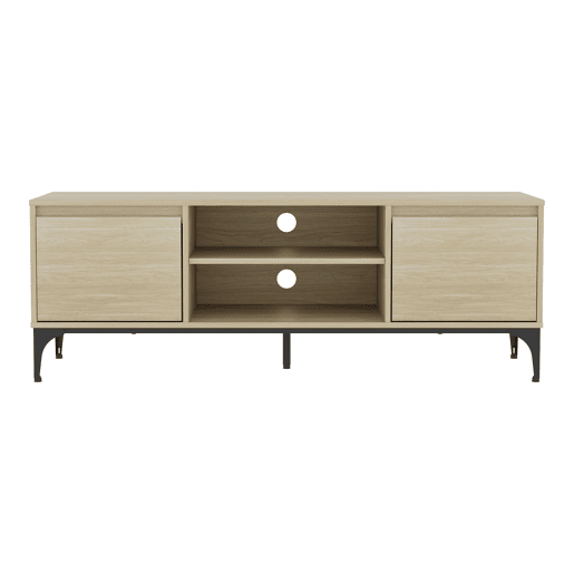 Armário para TV Kistiandi 140x40x50 cm aspeto carvalho, claro en.casa