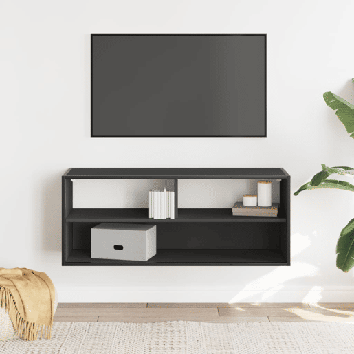 Móvel para TV - Móvel de TV - Armário de TV 100x31x39,5 cm derivados de madeirametal preto