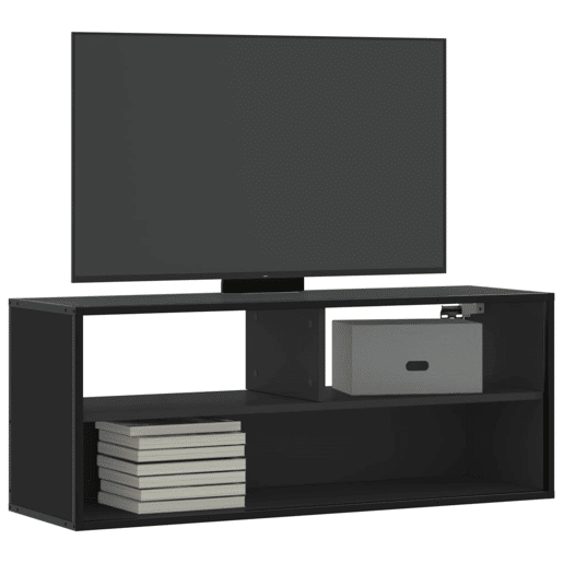 Móvel para TV - Móvel de TV - Armário de TV 100x31x39,5 cm derivados de madeirametal preto