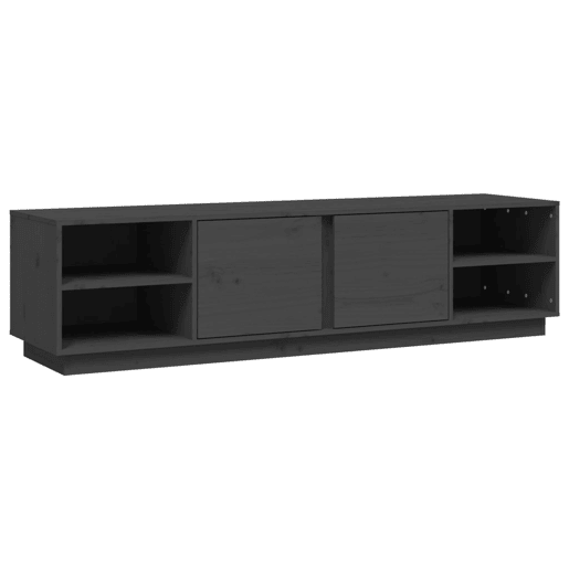 Móvel de TV - Modulo de TV - Armário de TV 156x40x40 cm madeira de pinho maciça cinzento