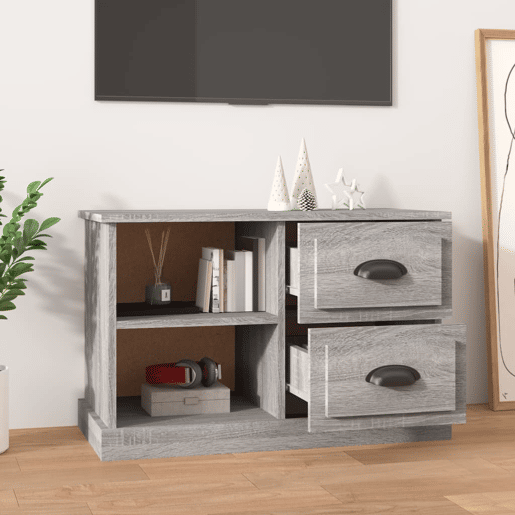 Móvel de TV - Modulo de TV - Armário de TV 73x35,5x47,5cm derivados de madeira cinzento sonoma