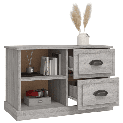 Móvel de TV - Modulo de TV - Armário de TV 73x35,5x47,5cm derivados de madeira cinzento sonoma