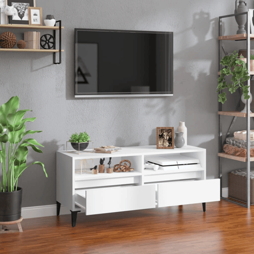 Móvel de TV - Modulo de TV - Armário de TV 100x34,5x44,5 cm derivados de madeira branco