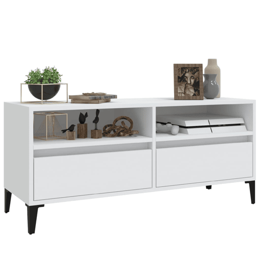 Móvel de TV - Modulo de TV - Armário de TV 100x34,5x44,5 cm derivados de madeira branco