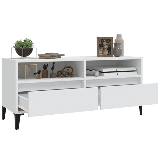 Móvel de TV - Modulo de TV - Armário de TV 100x34,5x44,5 cm derivados de madeira branco