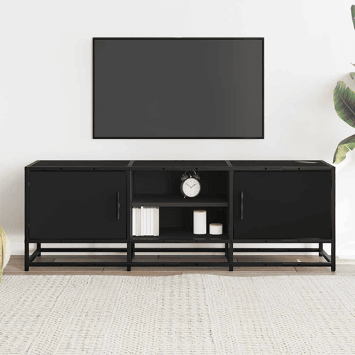 Móvel para TV - Móvel de TV - Armário de TV 120x35x41 cm derivados de madeirametal preto