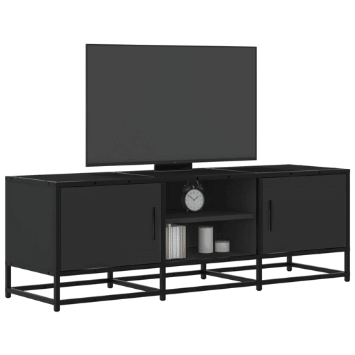 Móvel para TV - Móvel de TV - Armário de TV 120x35x41 cm derivados de madeirametal preto
