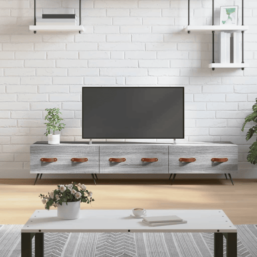 Móvel de TV - Modulo de TV - Armário de TV 150x36x30 cm derivados de madeira cinzento sonoma