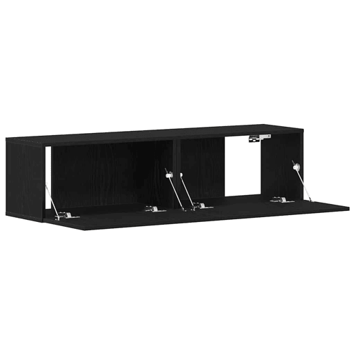 Móvel de TV - Modulo de TV - Armário de TV 120x30x30,5cm derivados de madeira carvalho preto