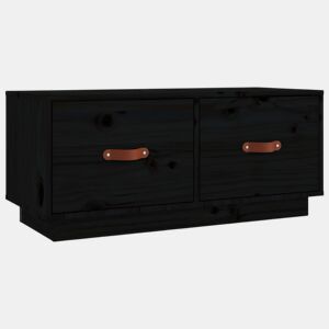 Móvel de TV - Modulo de TV - Armário de TV 80x34x35 cm madeira de pinho maciça preto