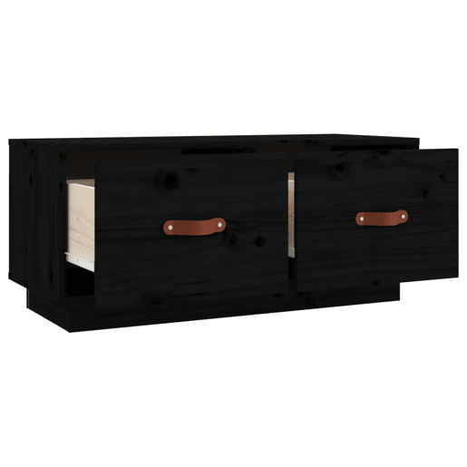 Móvel de TV - Modulo de TV - Armário de TV 80x34x35 cm madeira de pinho maciça preto