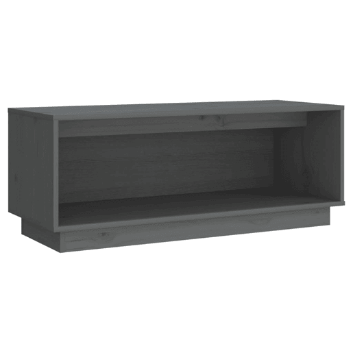 Móvel de TV - Modulo de TV - Armário de TV 90x35x35 cm madeira de pinho maciça cinza