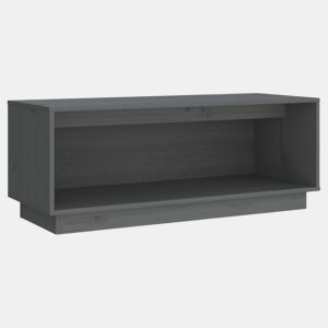 Móvel de TV - Modulo de TV - Armário de TV 90x35x35 cm madeira de pinho maciça cinza