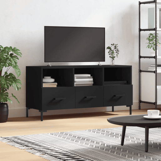 Móvel de TV - Modulo de TV - Armário de TV 102x36x50 cm derivados de madeira preto