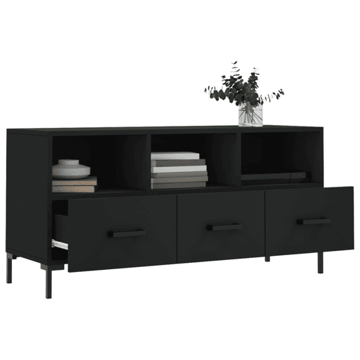 Móvel de TV - Modulo de TV - Armário de TV 102x36x50 cm derivados de madeira preto