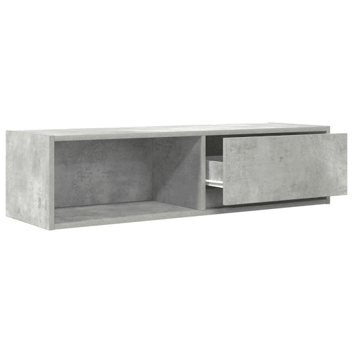 Móvel de TV - Modulo de TV - Armário de TV 100x31x25,5 cm derivados de madeira cinza cimento