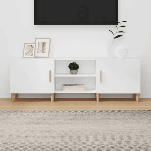 Móvel para TV - Móvel de TV - Armário de TV 150x30x50 cm madeira processada branco
