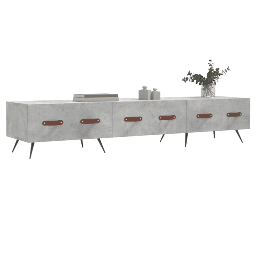 Móvel de TV - Modulo de TV - Armário de TV 150x36x30 cm derivados de madeira cinzento cimento