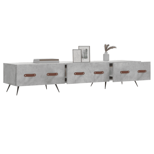 Móvel de TV - Modulo de TV - Armário de TV 150x36x30 cm derivados de madeira cinzento cimento