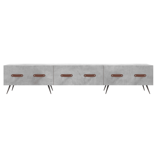 Móvel de TV - Modulo de TV - Armário de TV 150x36x30 cm derivados de madeira cinzento cimento