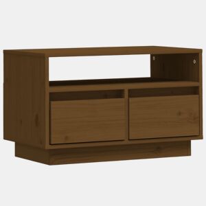 Móvel de TV - Modulo de TV - Armário de TV 60x35x37 cm madeira de pinho maciça castanho mel