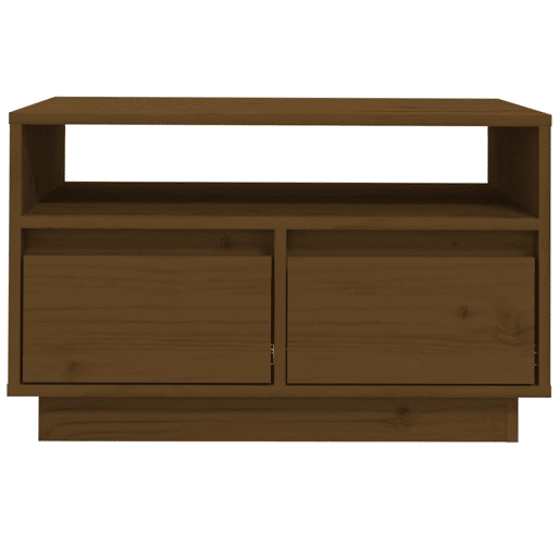 Móvel de TV - Modulo de TV - Armário de TV 60x35x37 cm madeira de pinho maciça castanho mel