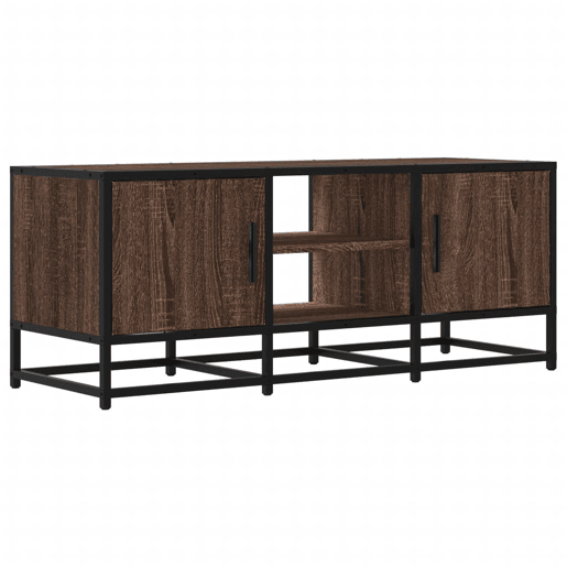 Móvel TV - Modulo de TV - Armário de TV 100x35x41cm derivados madeirametal carvalho castanho