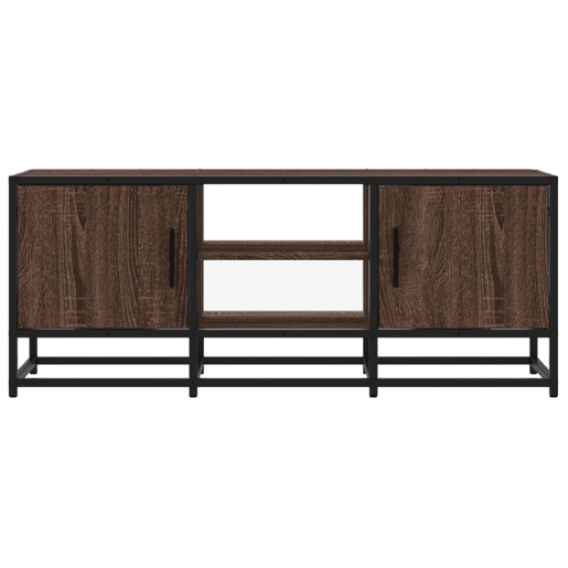 Móvel TV - Modulo de TV - Armário de TV 100x35x41cm derivados madeirametal carvalho castanho